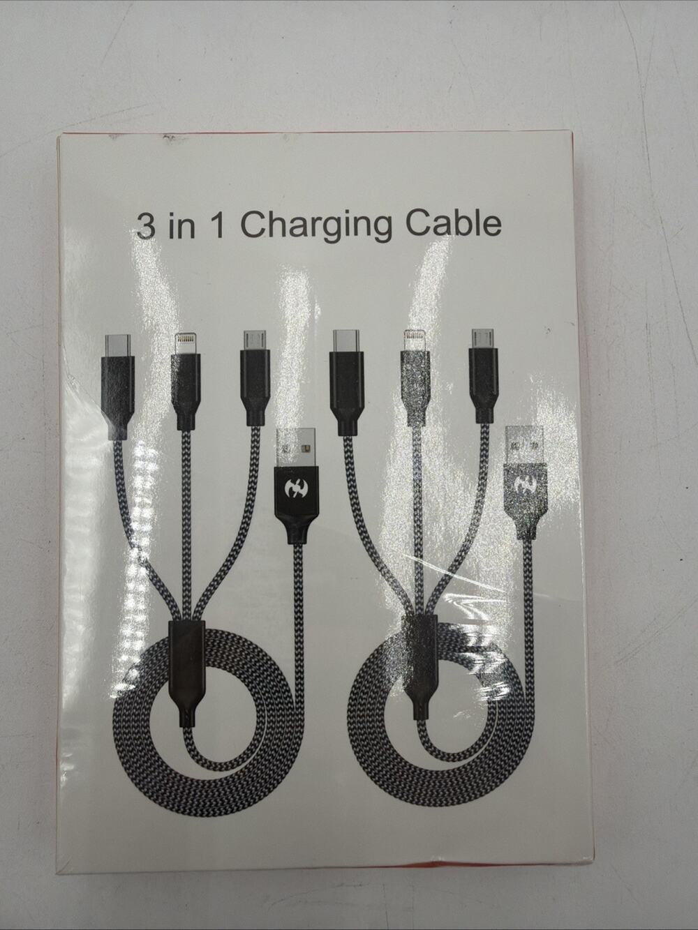 Multi Charging Cable 6Ft 2Pack 3 in 1 Charger Cord, Multiple Rapid Nylon Braided